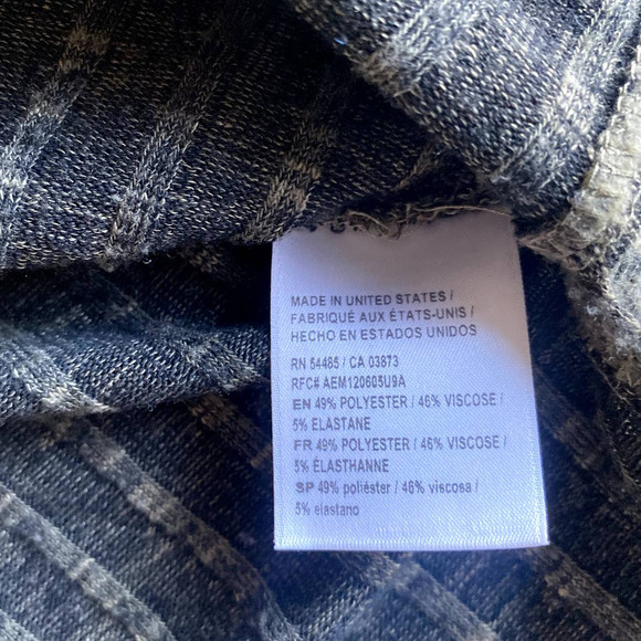 American Eagle Sweater Womens Small Green Ribbed Turtle Neck High Low Stretch - Picture 5 of 5